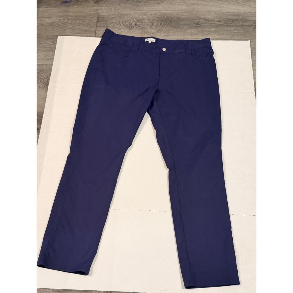 Peter Millar Men’s Performance Golf Pants Blue Stretch Flat Front 40x32